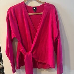 INC Fuchsia Wrap Sweater